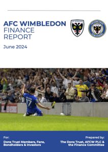 AFC Wimbledon Finance Report, Cover Page Image
