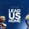 Celebrating AFC Wimbledon players and supporters either side of a text caption that says 'Lead us home'