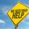 'We need your help' sign