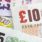 Bank notes lying flat